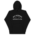Unisex hoodie with ‘Adventure Is a Vibe’ WYV Outdoors design — WYVibe outdoor lifestyle hoodie.