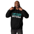 Unisex hoodie with ‘Born to WYVibe’ graphic design — WYVibe streetwear hoodie.