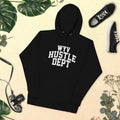 Unisex hoodie with ‘WYV Hustle Dept.’ collegiate design — WYVibe entrepreneur streetwear hoodie.