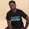 Unisex t-shirt with ‘Born to WYVibe’ lifestyle design — WYVibe premium tee.
