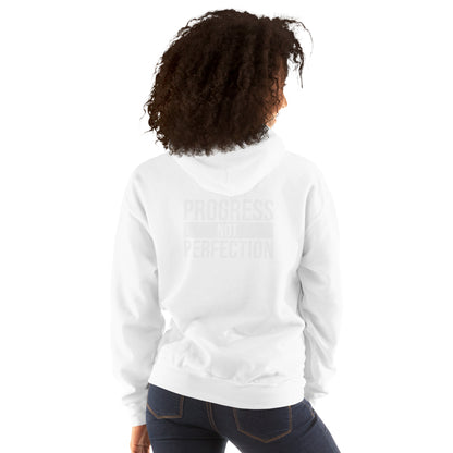 Unisex hoodie with “Progress Not Perfection” graphic – WYVibe Apparel