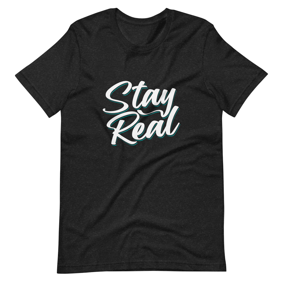 Unisex t-shirt with ‘Stay Real. Stay WYV.’ streetwear text design — WYVibe tee.