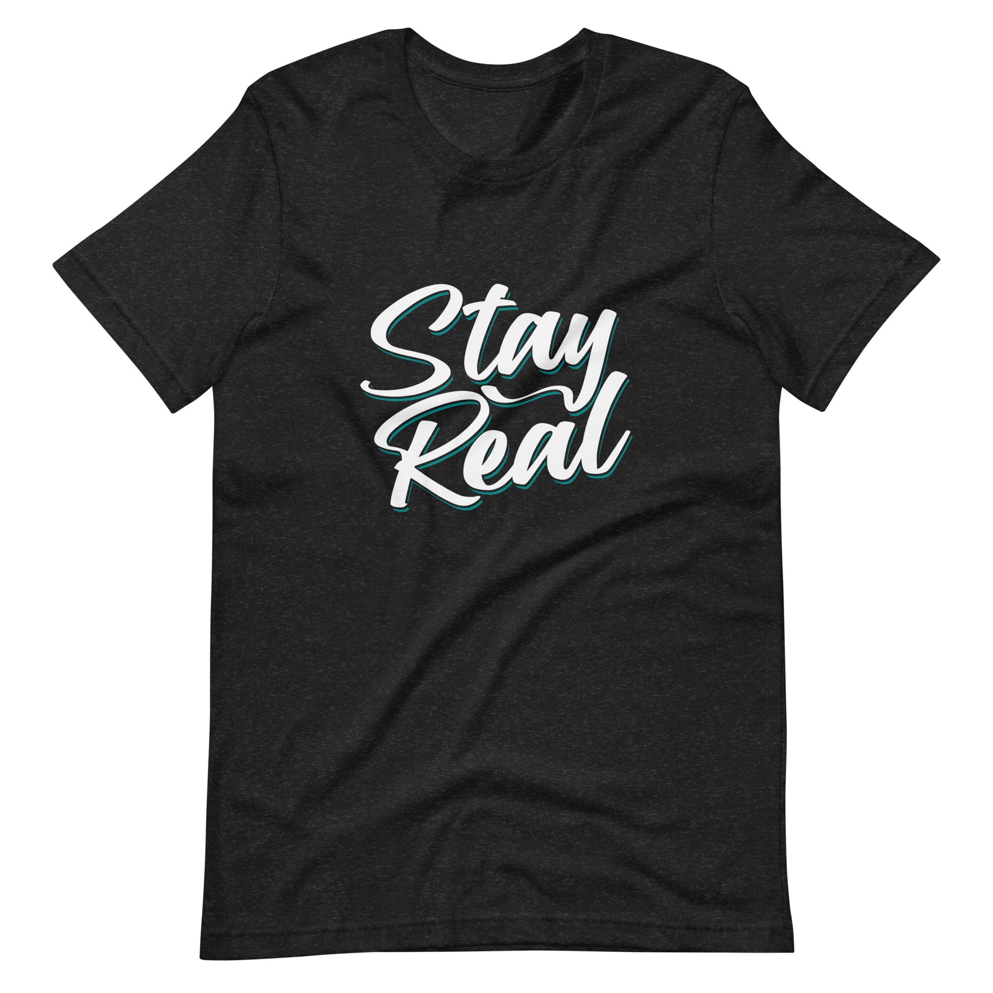 Unisex t-shirt with ‘Stay Real. Stay WYV.’ streetwear text design — WYVibe tee.