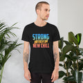 Unisex t-shirt with ‘Strong Is The New Chill’ motivational design — WYVibe streetwear tee.