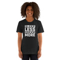 Unisex t-shirt with ‘Sleep Less. Dream More.’ motivational entrepreneur design — WYVibe tee.